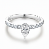 Solitário em prata .925 e 1.0 CT moissanite