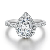 Anel em prata .925 e 2CT moissanite