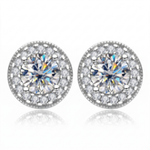 Brinco em prata 925 e moissanite 2.4ct