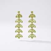 Brinco folhas e topázios