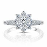 Anel em prata .925 e 1.0 9u 2.0CT moissanite