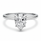 Solitário em prata .925 e 2 CT moissanite