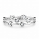 Anel em prata .925 e moissanite
