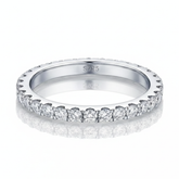 Aliança em prata .925 e 2mm moissanite