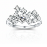 Anel em prata .925 e 1,5CT moissanite