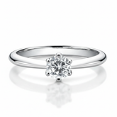 Solitário em prata .925 e 0,5 CT moissanite