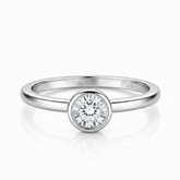 Anel em prata .925 e 0.5ct moissanite