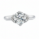 Anel em prata .925 e 2.5 CT moissanite