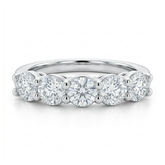 Meia Aliança em prata .925 e 4mm moissanite