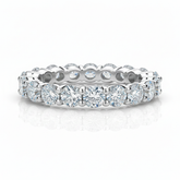 Aliança em prata .925 e 3mm moissanite