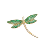 Broche Libélula com zircônia e topázios