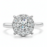 Solitário em prata .925 e 1.5ct moissanite