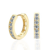 Brinco em prata .925 e moissanite