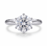 Solitário em prata .925 e 1,2,3,5 ou 10 CT Moissanite