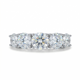 Meia aliança em prata .925 e 3.6 CT moissanite