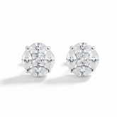 Brinco em prata .925 e 3.2ct Moissanite