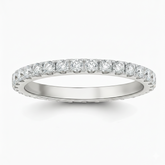 Aliança em prata .925 e 2mm moissanite