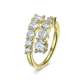 Anel Moissanite em prata .925 e 3.26 CT moissanites