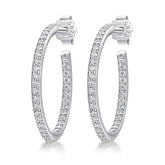 Brinco em prata .925 e moissanite