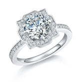 Solitário em prata .925 e 2.5ct moissanite