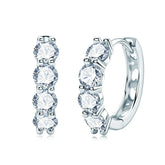 Brinco em prata .925 e moissanite