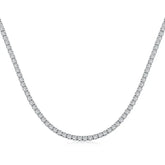 Colar Riviera em prata .925 e 2.0mm moissanite