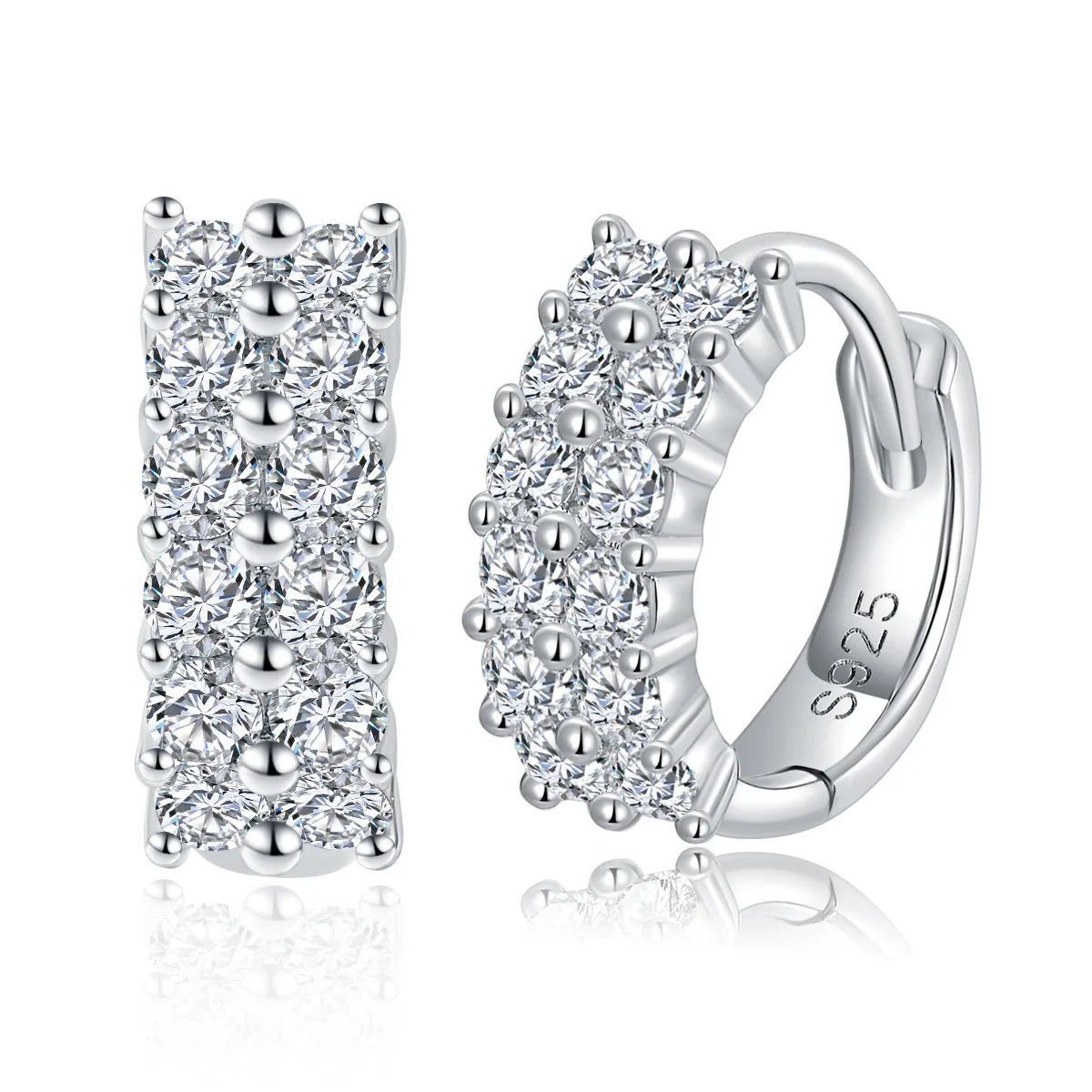 Orecchini Moissanite VVS1 2.76ct - Argento 925 - Regalo Donna Anniversario - Foto 2