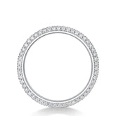 Aliança em prata .925 e moissanite