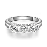 Anel Moissanite em prata .925 e moissanite 5mm