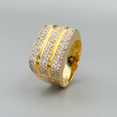 Anel geomêtrico com zircônia