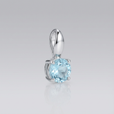 Pingente gota em topázio azul