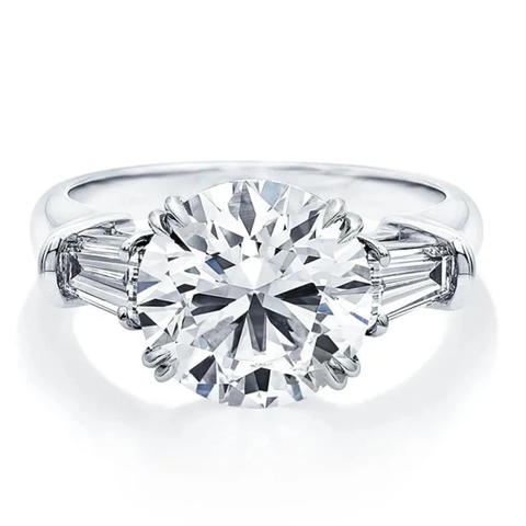 Solitário em prata .925 e 3CT ou 5CT moissanite