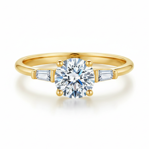 Anel em prata .925 e Moissanite. 1.0ct