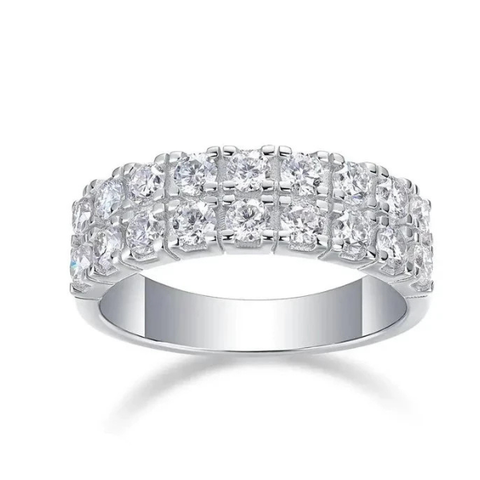 Anel em prata .925 e moissanite