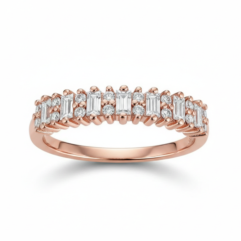 Anel em prata .925 e moissanite