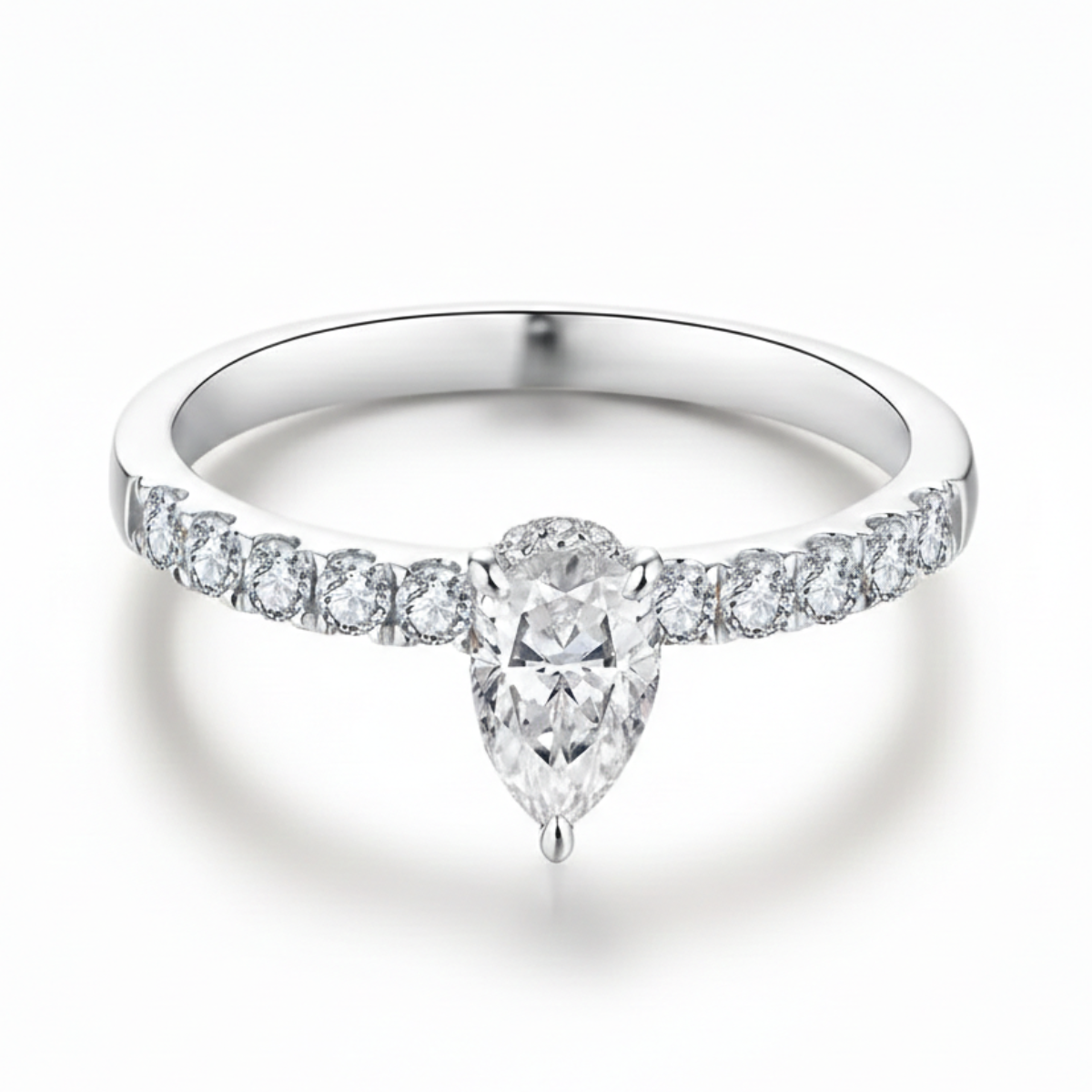 Solitário em prata .925 e 1.0 CT  moissanite