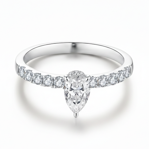 Solitário em prata .925 e 1.0 CT  moissanite
