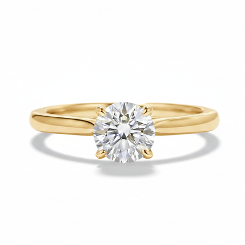 Solitário em prata .925 e  1.0ct moissanite