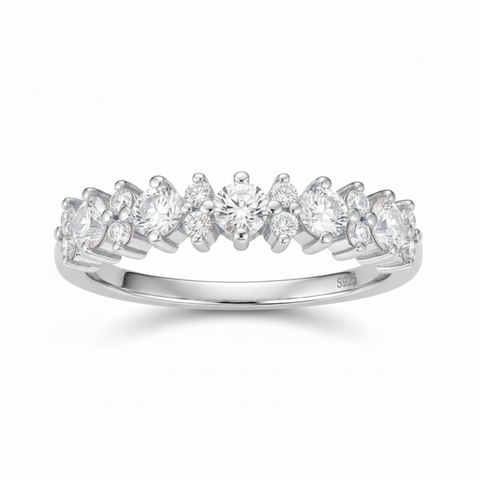 Anel em prata .925 e moissanite