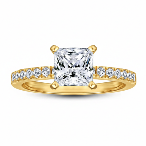 Solitário em prata .925 e 1.2 CT  moissanite