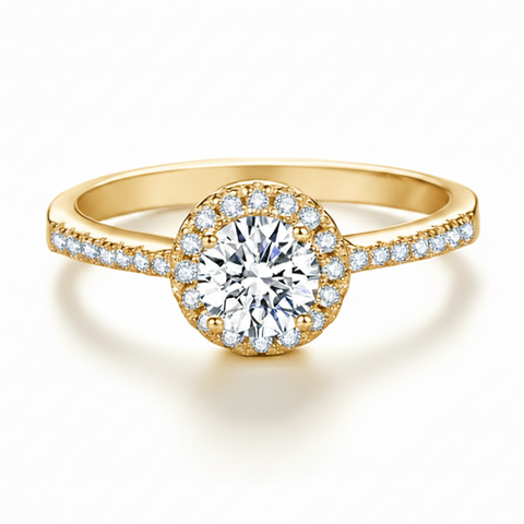 Solitário em prata .925 e 1CT moissanite