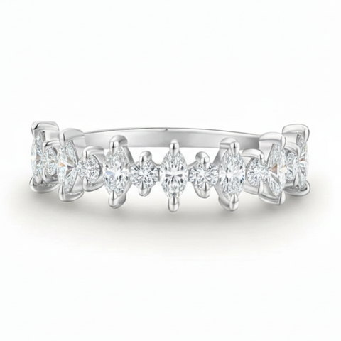 Anel em prata .925 e moissanite