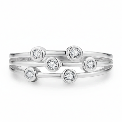 Anel em prata .925 e moissanite