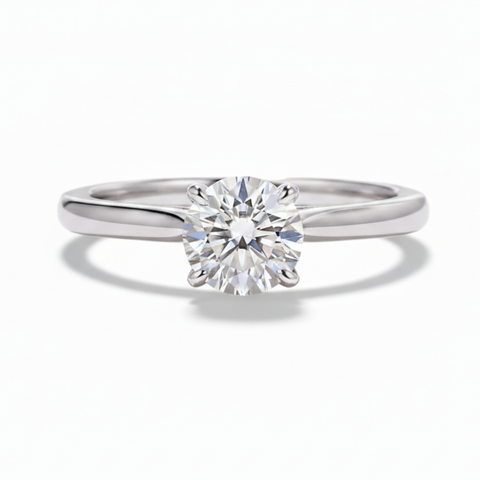 Solitário em prata .925 e  1.0ct moissanite