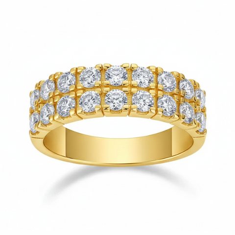 Anel em prata .925 e moissanite