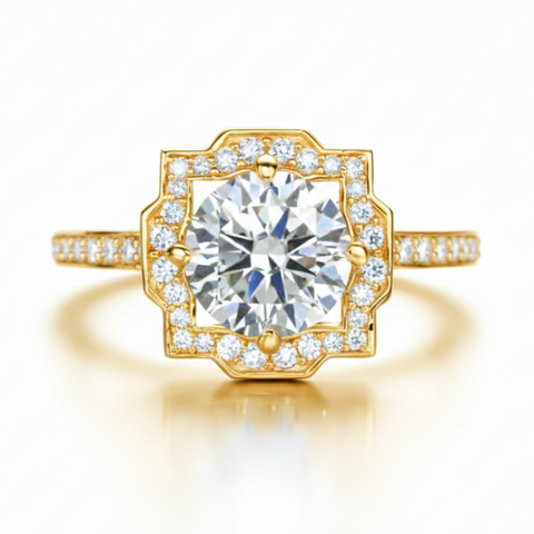 Solitário em prata .925 e  2.5ct moissanite