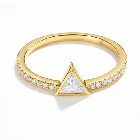 Anel em prata .925 e moissanite