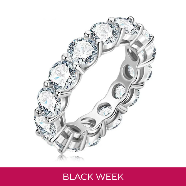 Aliança em prata .925 e 5mm moissanite (Black)