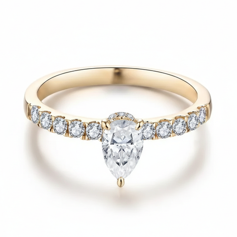 Solitário em prata .925 e 1.0 CT  moissanite