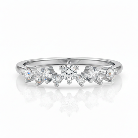Anel em prata .925 e moissanite